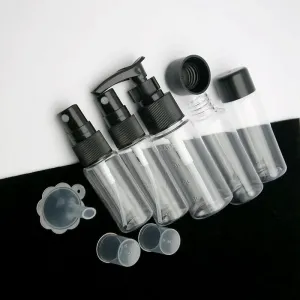5PCs BPA Free Portable Toiletry Containers Set-Black(SA2405-285)