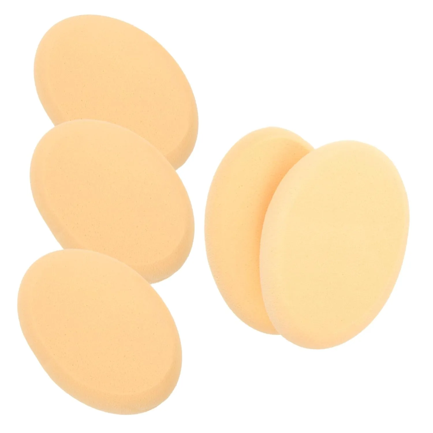 5PCS Oval Makeup Durable Beauty Sponge for Cream Loose Powder Blusher and Liquid Foundation for Daily Use and Application