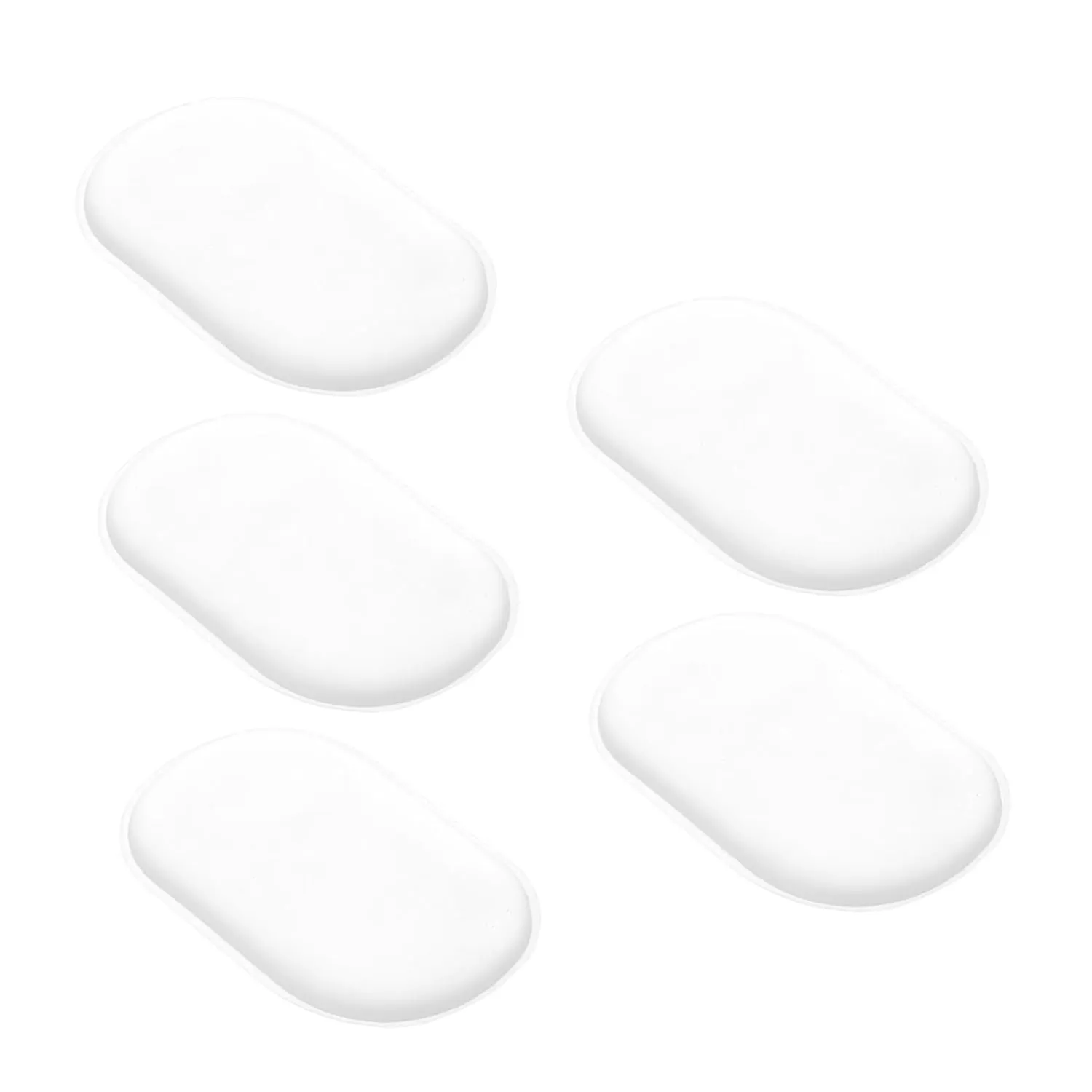 5Pcs Transparent Silicone Makeup Sponges Reusable Cosmetic Puff for Women High Coverage Foundation Applicator Soft and Flexible Blending Tool for Home and Professional Use