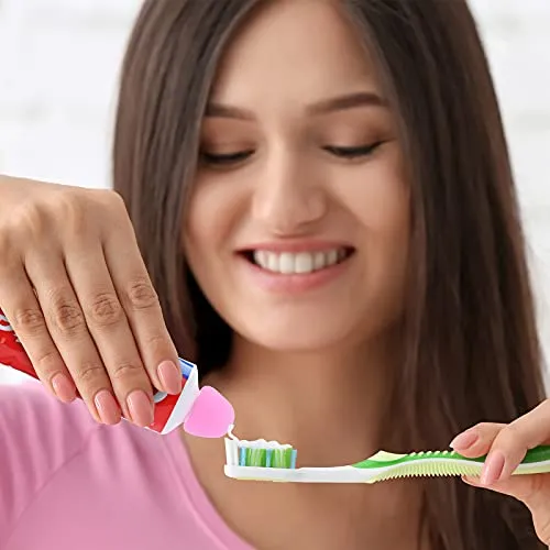 6 Pack Toothpaste Cap, Tnvee Self Closing Toothpaste Squeezer Dispenser for Kids and Adults in Bathroom, Hygiene No Mess No Waste