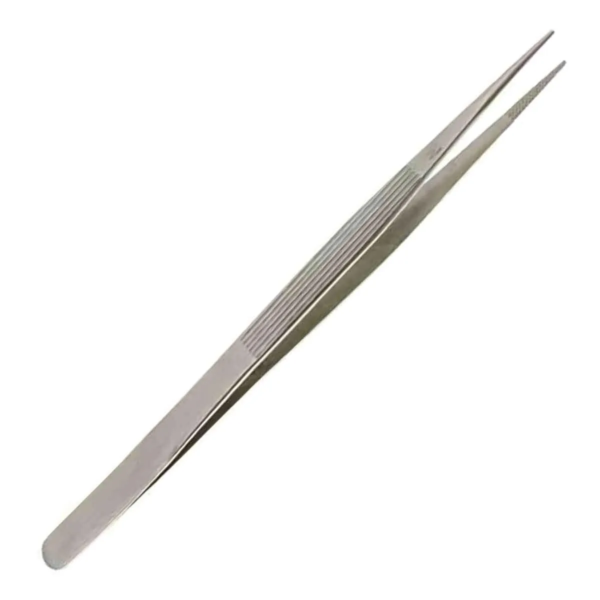 6.5 inch Diamond Tweezer Serrated Medium Tip