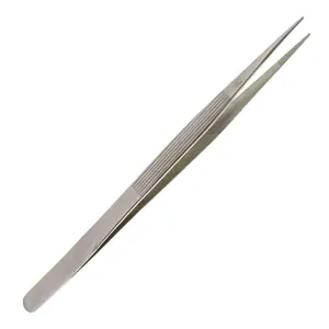 6.5 inch Diamond Tweezer Serrated Medium Tip
