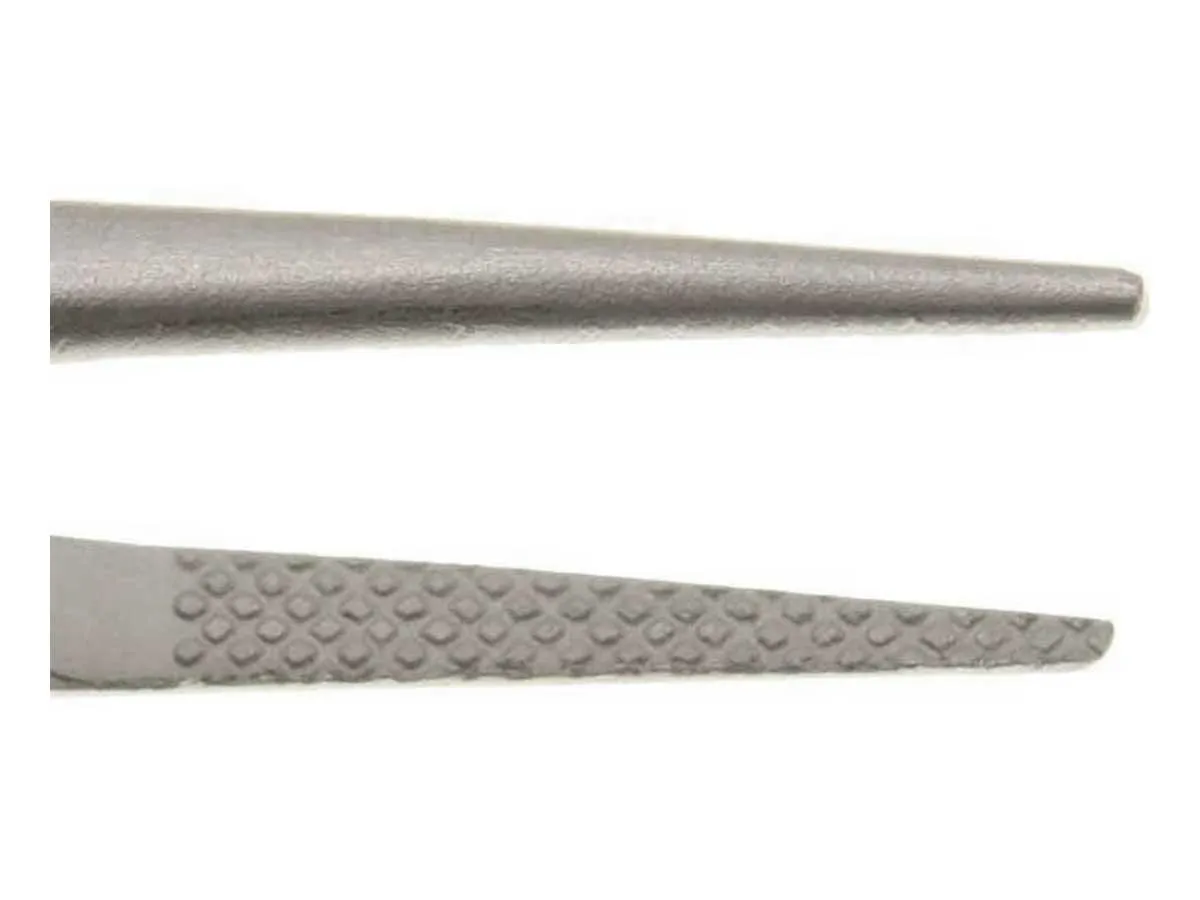 6.5 inch Diamond Tweezer Serrated Medium Tip