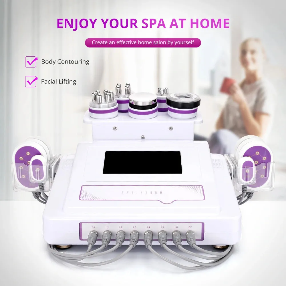 6In1 Ultrasonic Cavitation Body Slimming Skin Care & facial massager machine