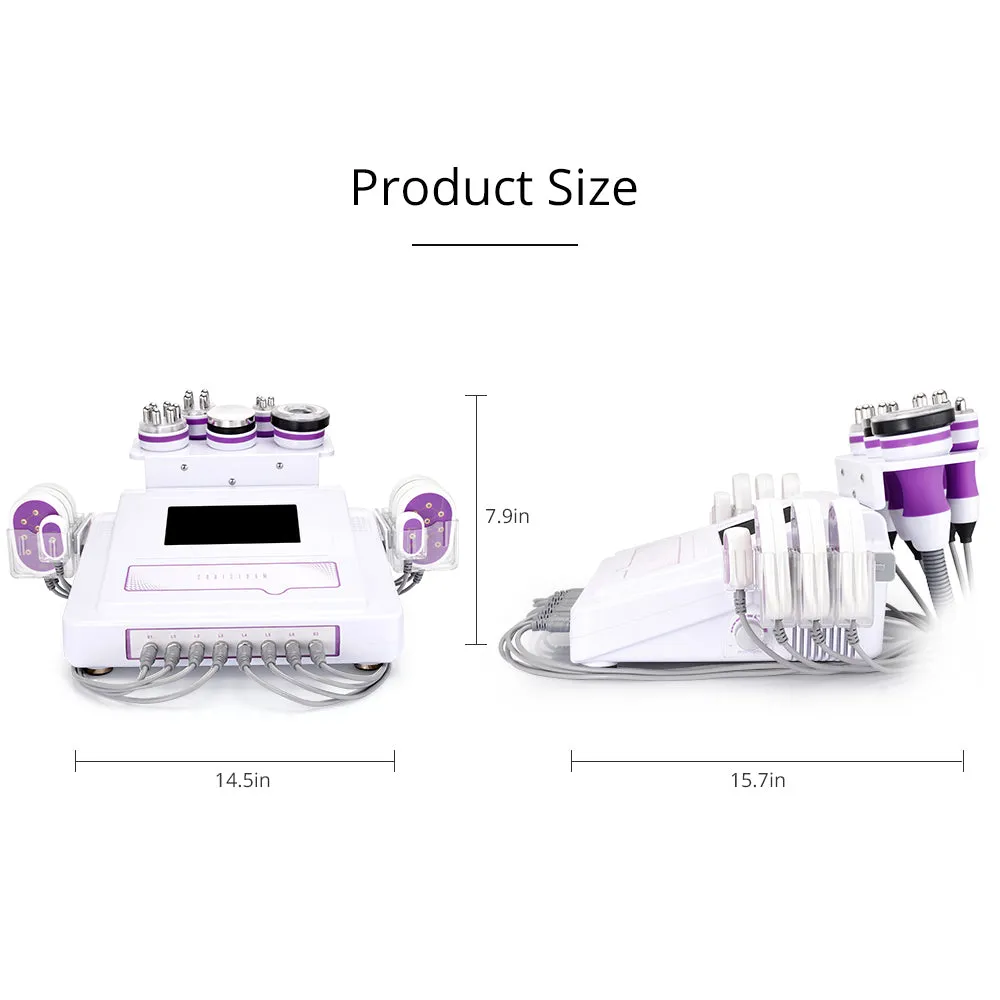 6In1 Ultrasonic Cavitation Body Slimming Skin Care & facial massager machine