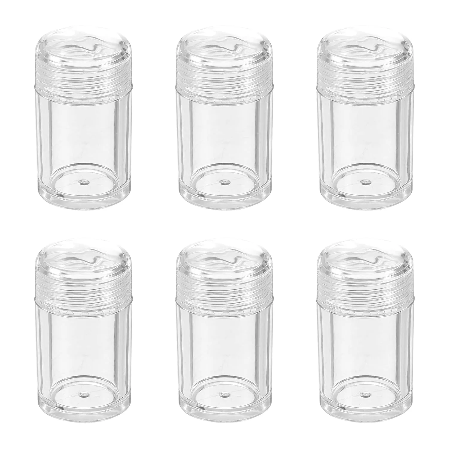 6pcs Loose Powder Bottle Empty Powder Bottle Plastic Cosmetics Powder Container Female Makeup Supply Beauty Tool Bottle Refillable Powder Bottle Plastic Bottle