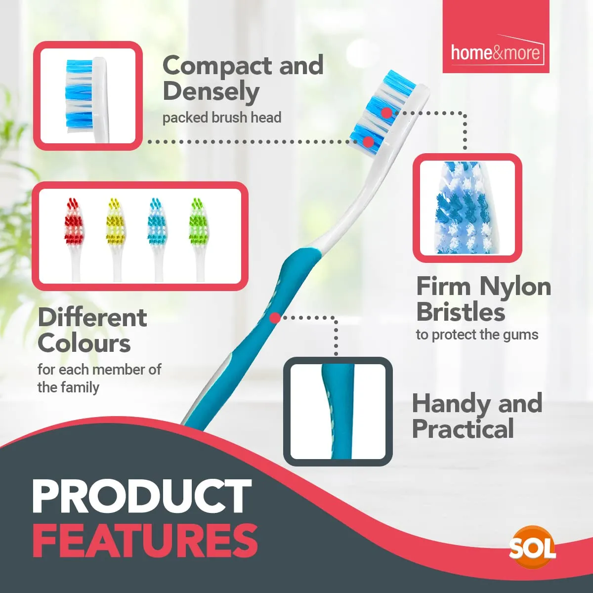 8pk Manual Toothbrush Multipack | Firm Toothbrush for Adults Toothbrushes Multipack, Family Toothbrush Pack | Toothbrush Manual | Tooth Brush | Tooth Brushes | Bulk Toothbrushes | Teeth Brushes