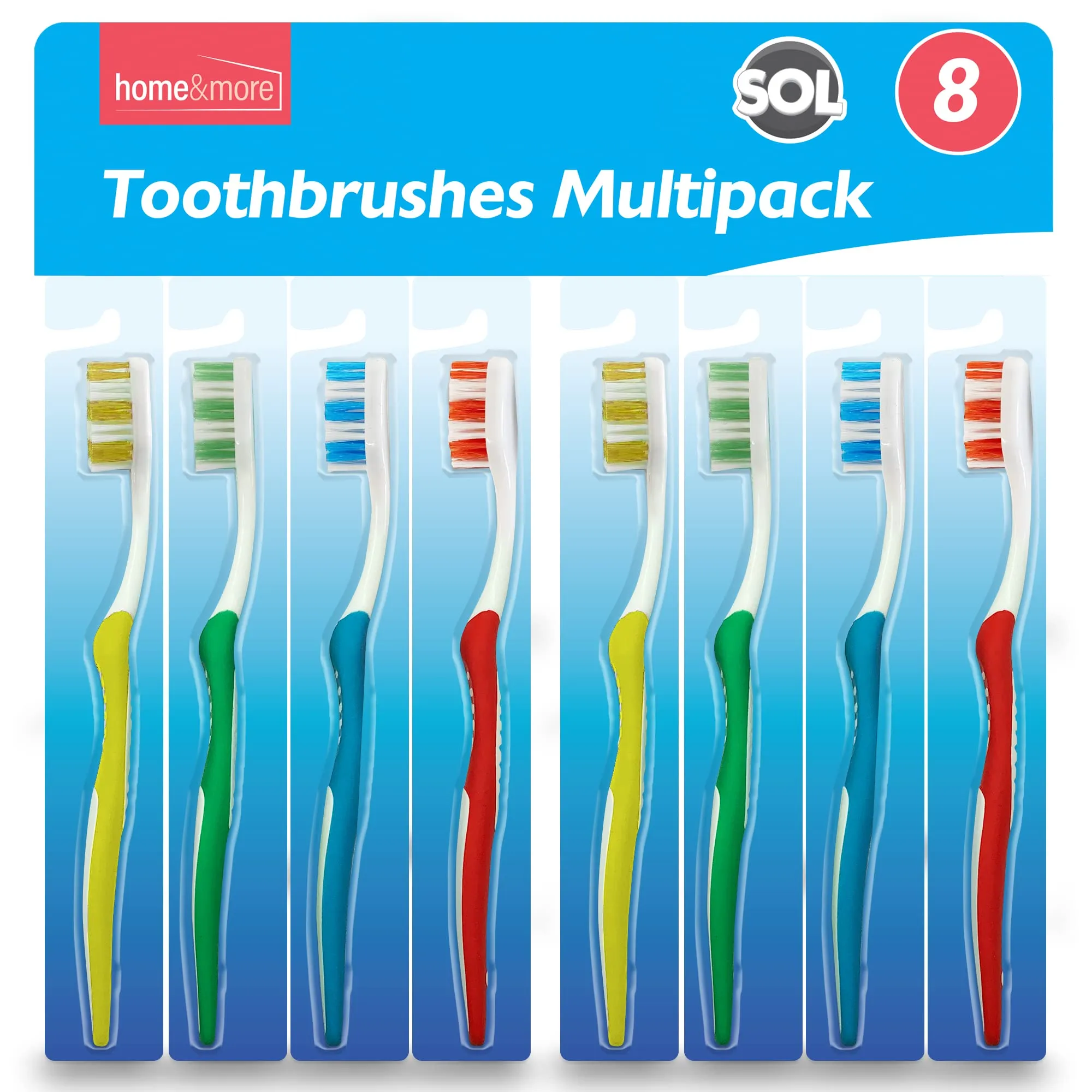 8pk Manual Toothbrush Multipack | Firm Toothbrush for Adults Toothbrushes Multipack, Family Toothbrush Pack | Toothbrush Manual | Tooth Brush | Tooth Brushes | Bulk Toothbrushes | Teeth Brushes