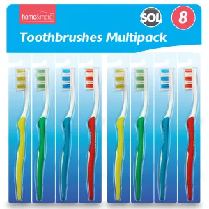 8pk Manual Toothbrush Multipack | Firm Toothbrush for Adults Toothbrushes Multipack, Family Toothbrush Pack | Toothbrush Manual | Tooth Brush | Tooth Brushes | Bulk Toothbrushes | Teeth Brushes