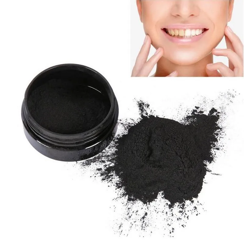 Activated Coconut Charcoal Powder Teeth Whitening Bamboo Teeth Kit Toothbrush Oral Hygiene oz
