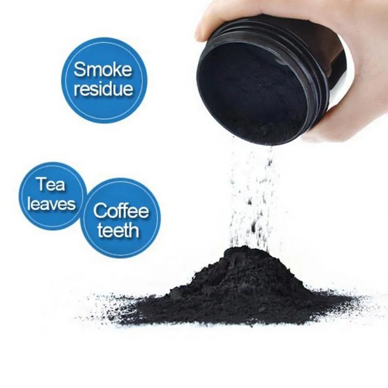 Activated Coconut Charcoal Powder Teeth Whitening Bamboo Teeth Kit Toothbrush Oral Hygiene oz