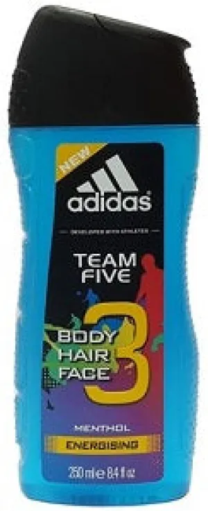 Adidas Shower Gel Team Five Body Hair Face Menthol Energy 250 ml
