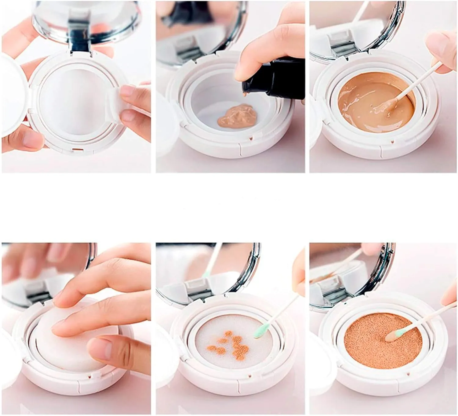 Adorable Hand-drawn Illustration of Eagle Air Cushion Puff Box Portable Cosmetic Makeup Case Container,full of Cute Details Loose Powder Foundation Container Suitable for BB Cream
