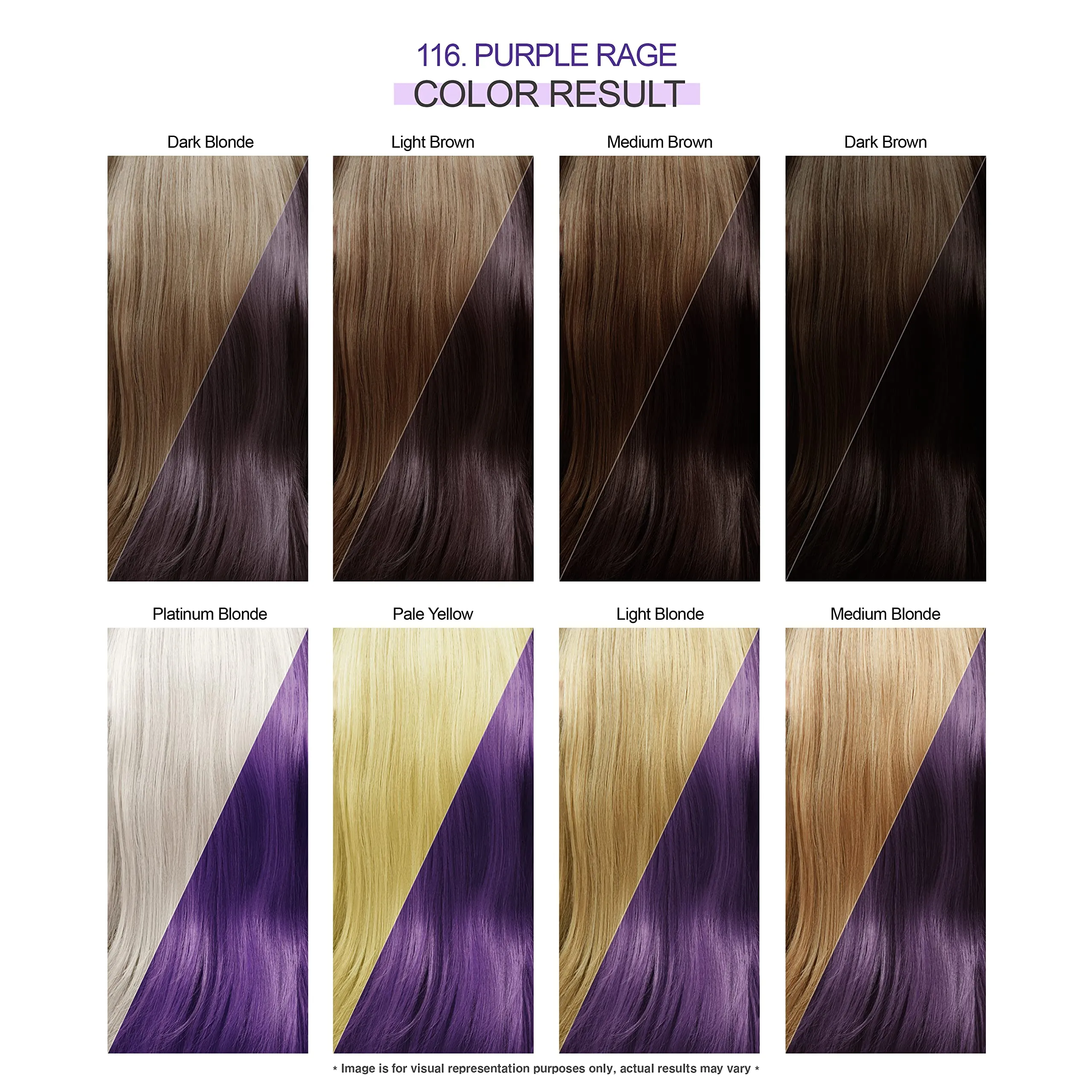 Adore Semi Permanent Hair Color - Vegan and Cruelty-Free Purple Hair Dye - 4 Fl Oz - 116 Purple Rage (Pack of 2)