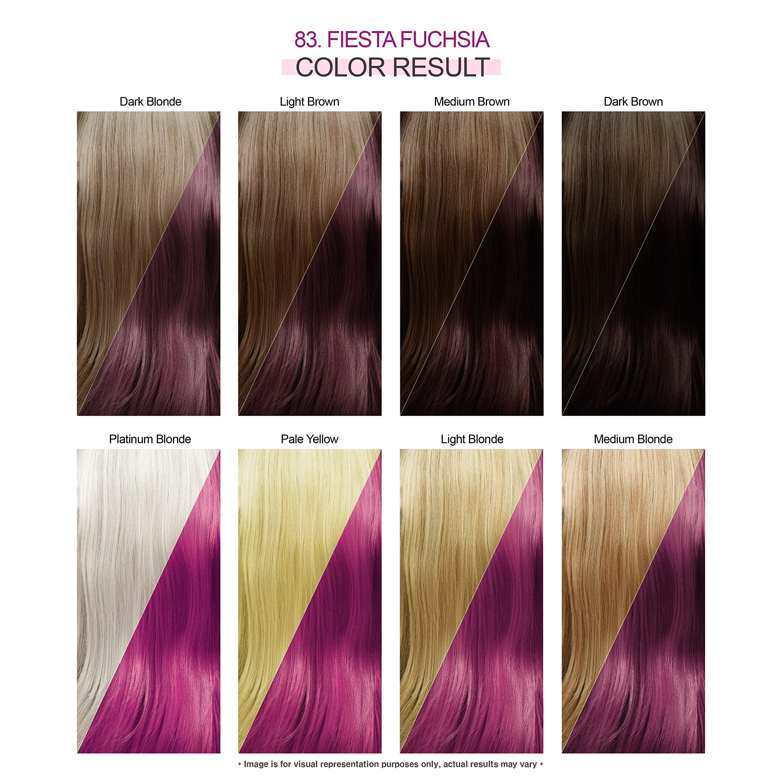 Adore Semi Permanent Hair Color - Vegan and Cruelty-Free Red Hair Dye - 4 Fl Oz - 083 Fiesta Fuchsia (Pack of 1)