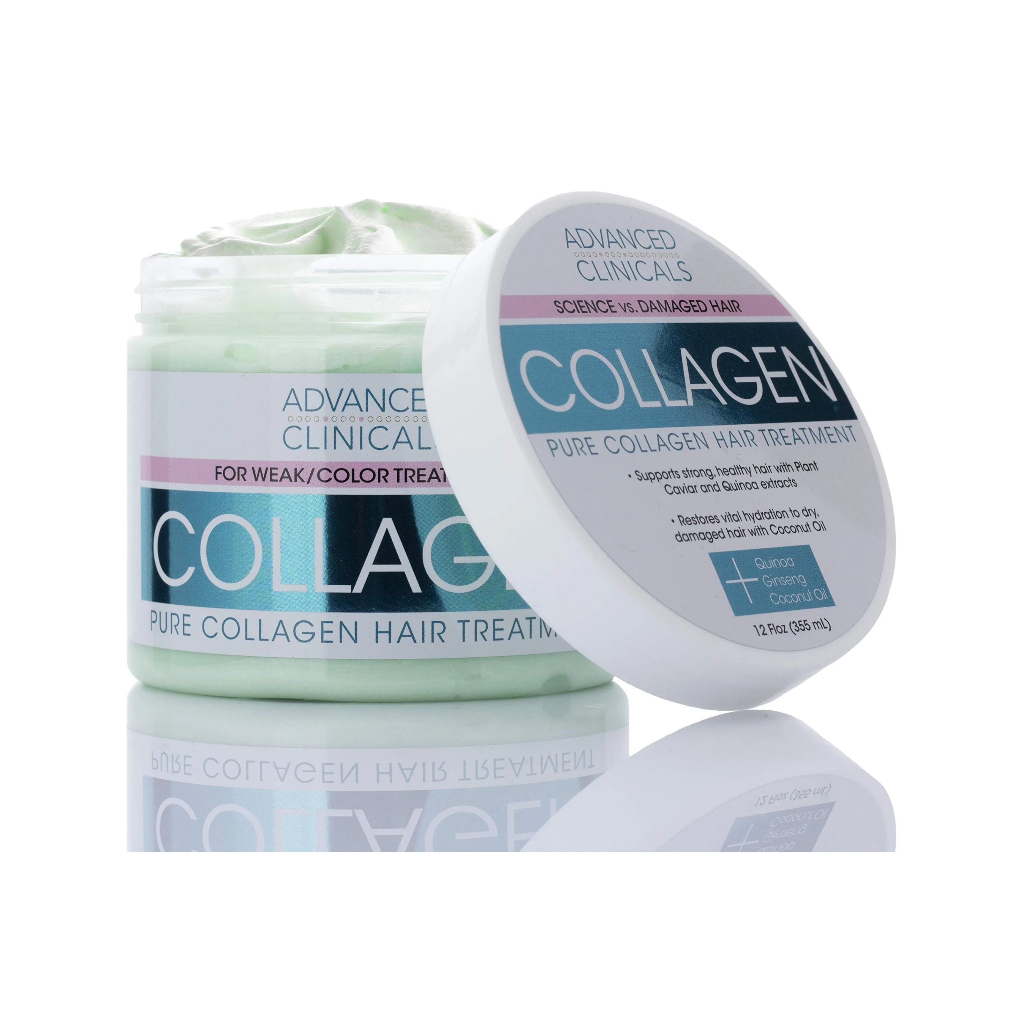 ADVANCED CLINICALS Collagen Hair Treatment   Quinoa   Gensing   Coconut Oil ماسك الكولاجين للشعر من ادفانسد كلينيكالز