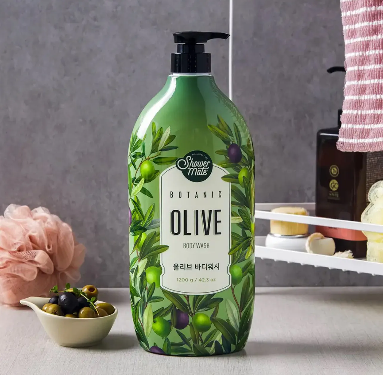 AEKYUNG KERASYS shower mate botanic oilve body wash غسول الجسم بالزيتون من ايكيونك كيراساس