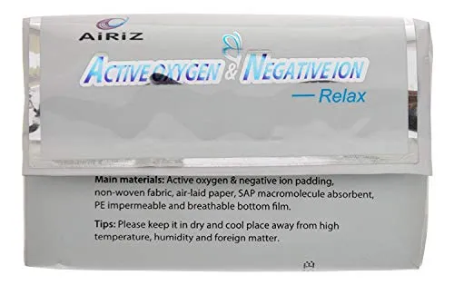 AIRIZ Active Oxygen And Negative Ion Soft-Cotton Sanitary Pads For Night Use (40 Pieces) - Pack Of 5