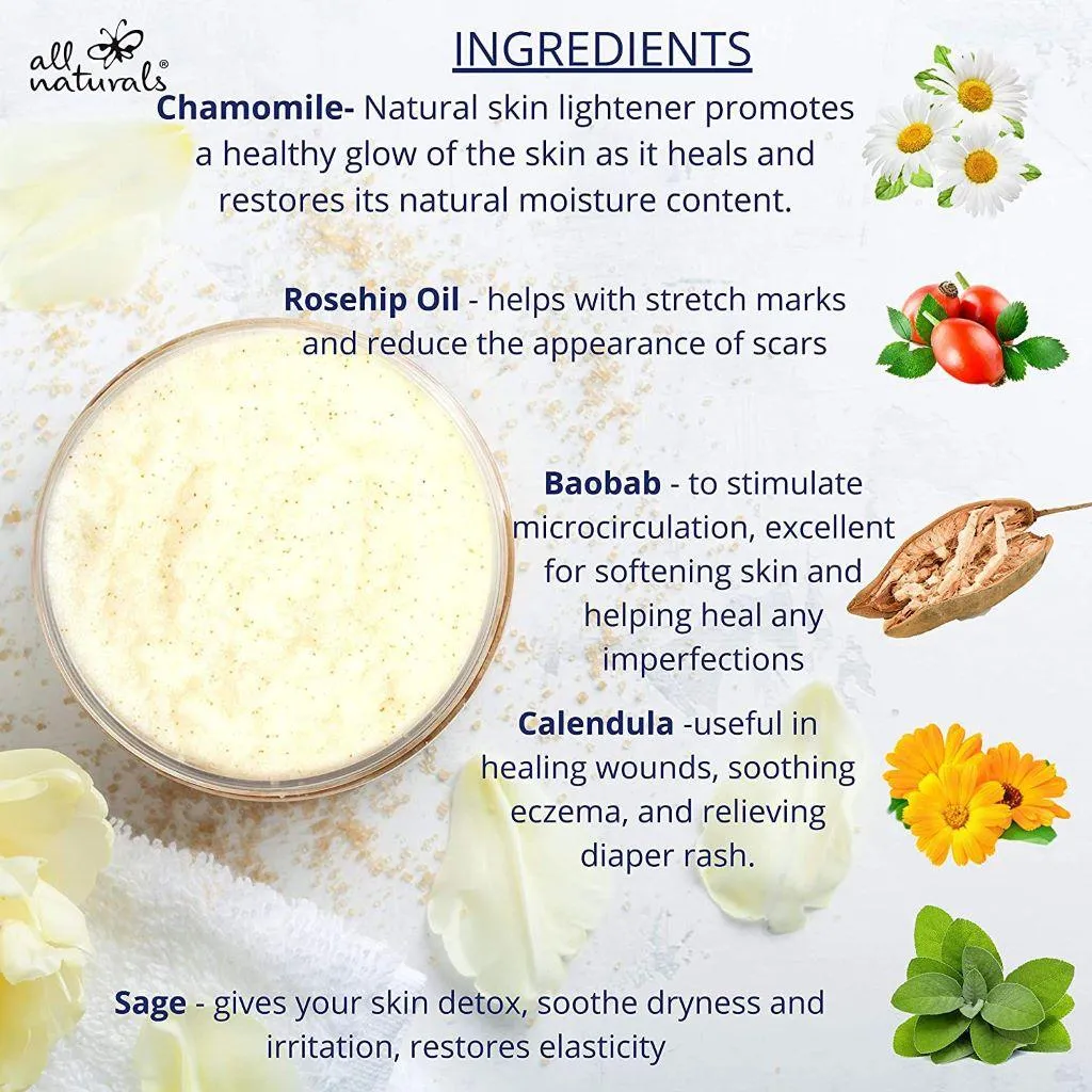 All Naturals Confidence - Refreshing Chamomile & Rosehip Oil Body Scrub 400g