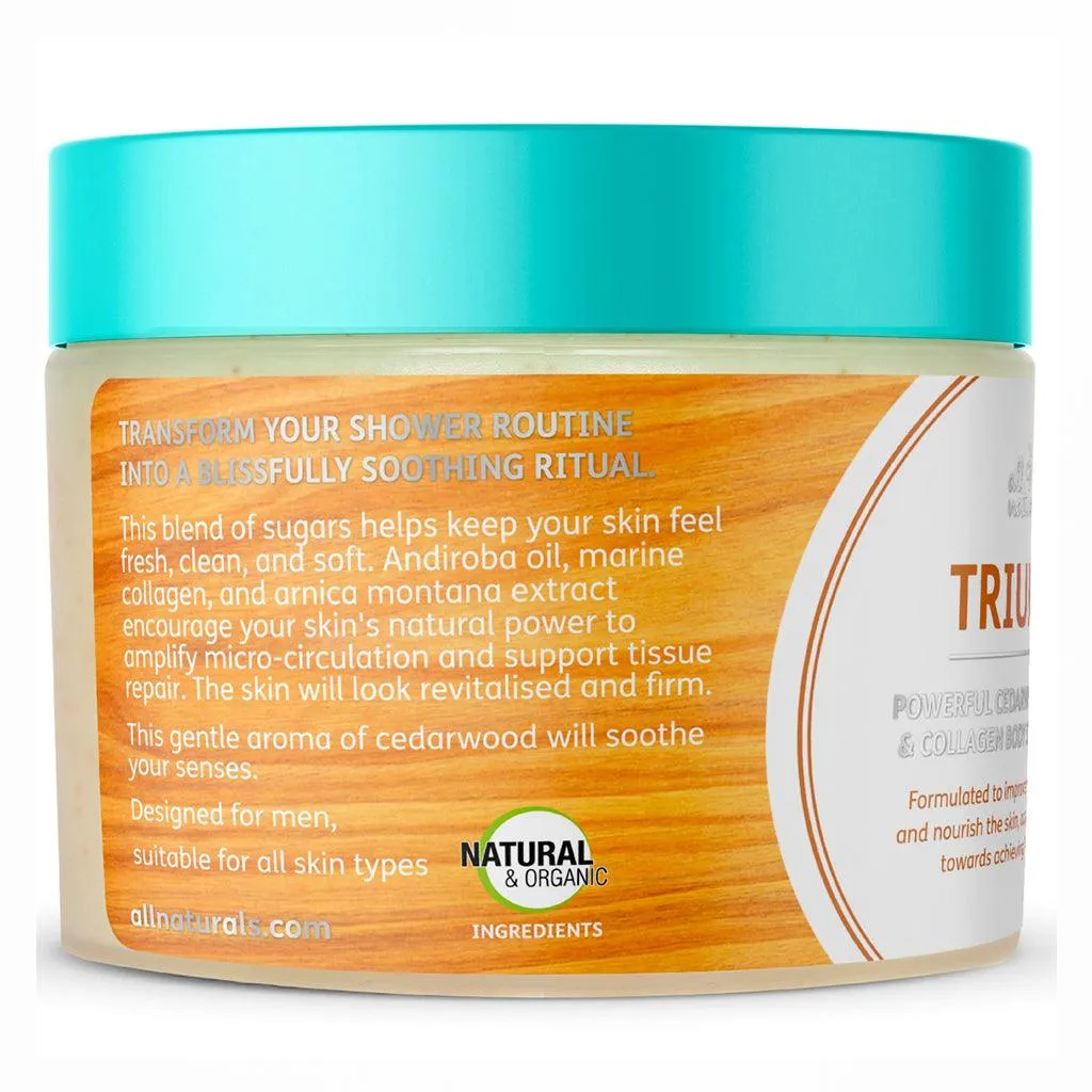 All Naturals Triumph - Cedarwood, Andiroba & Collagen Body Scrub For Men 400g