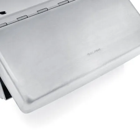 Alpine Industries ALP451-SSB Sanitary Napkin Receptacle, Stainless Steel