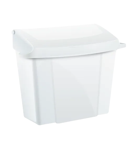 Alpine Industries ALP451-WHI Sanitary Napkin Receptacle, White