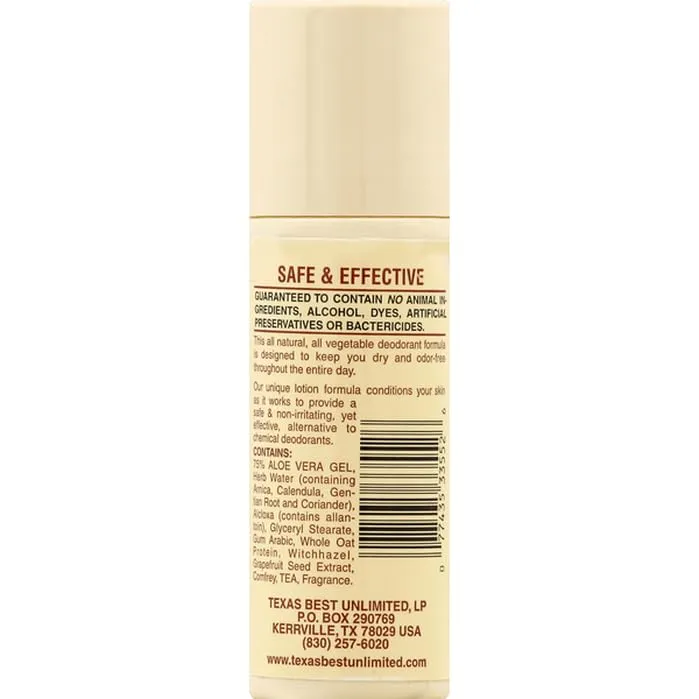 Alvera All Natural Roll-On Deodorant Aloe & Almonds - 3 Fl Oz, 4 pack 3 Fl Oz (Pack of 4)