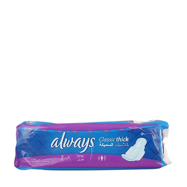 Always Classic Thick Sanitary Napkins Large 9 Pcs
