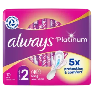 Always Platinum Size 2 Long - 10 PCS
