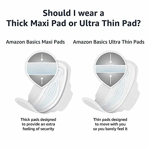 Amazon Basics Ultra Thin Pads with Flexi-Wings for Periods, Extra Long Length, Super Absorbency, Unscented, Size 3, 112 Count, 4 Packs of 28 (Previously Solimo)
