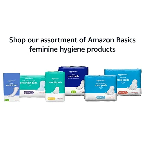 Amazon Basics Ultra Thin Pads with Flexi-Wings for Periods, Extra Long Length, Super Absorbency, Unscented, Size 3, 112 Count, 4 Packs of 28 (Previously Solimo)