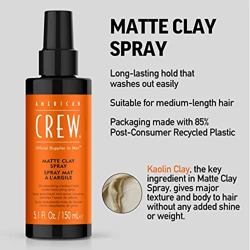 American Crew Matte Clay Spray 5.1 Fl Oz (Pack of 1)
