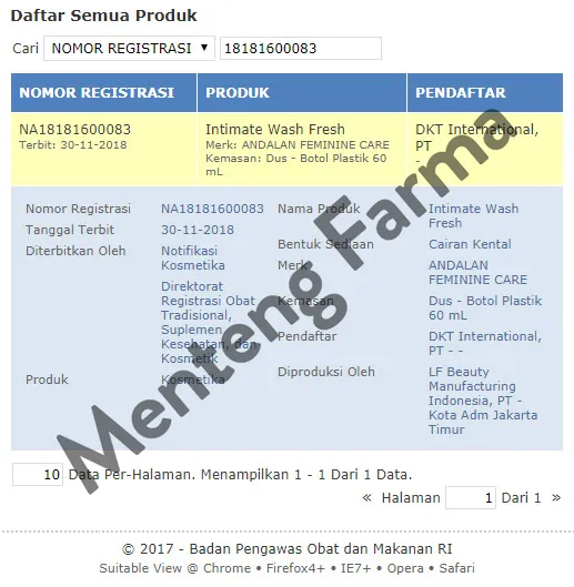 Andalan Feminine Care Fresh Intimate Wash