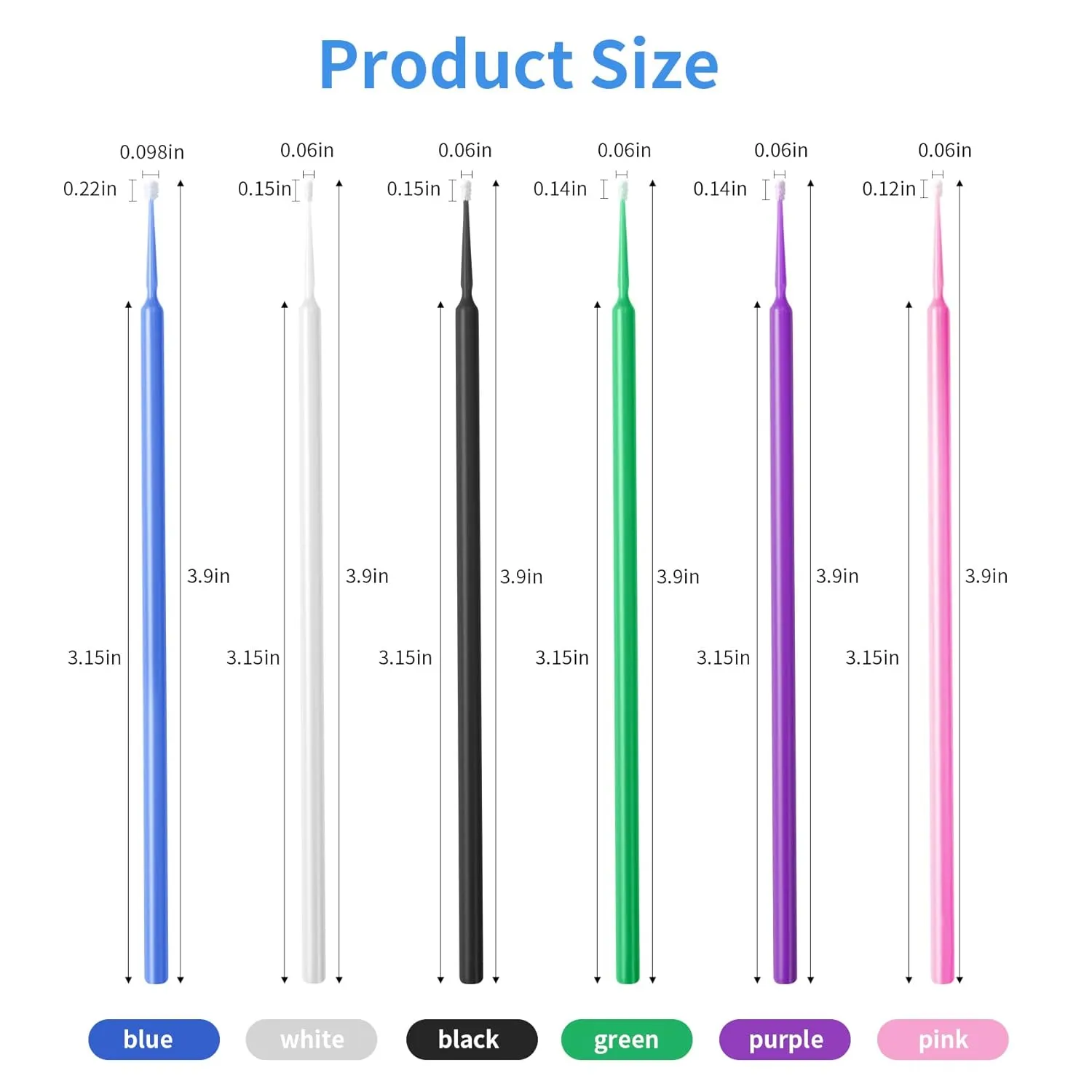 Annhua 400 PCS Disposable Micro Applicators Brush Eyelash Extension Micro Applicators Application Brushes Microfiber Wands for Mascara and Personal Care, Purple