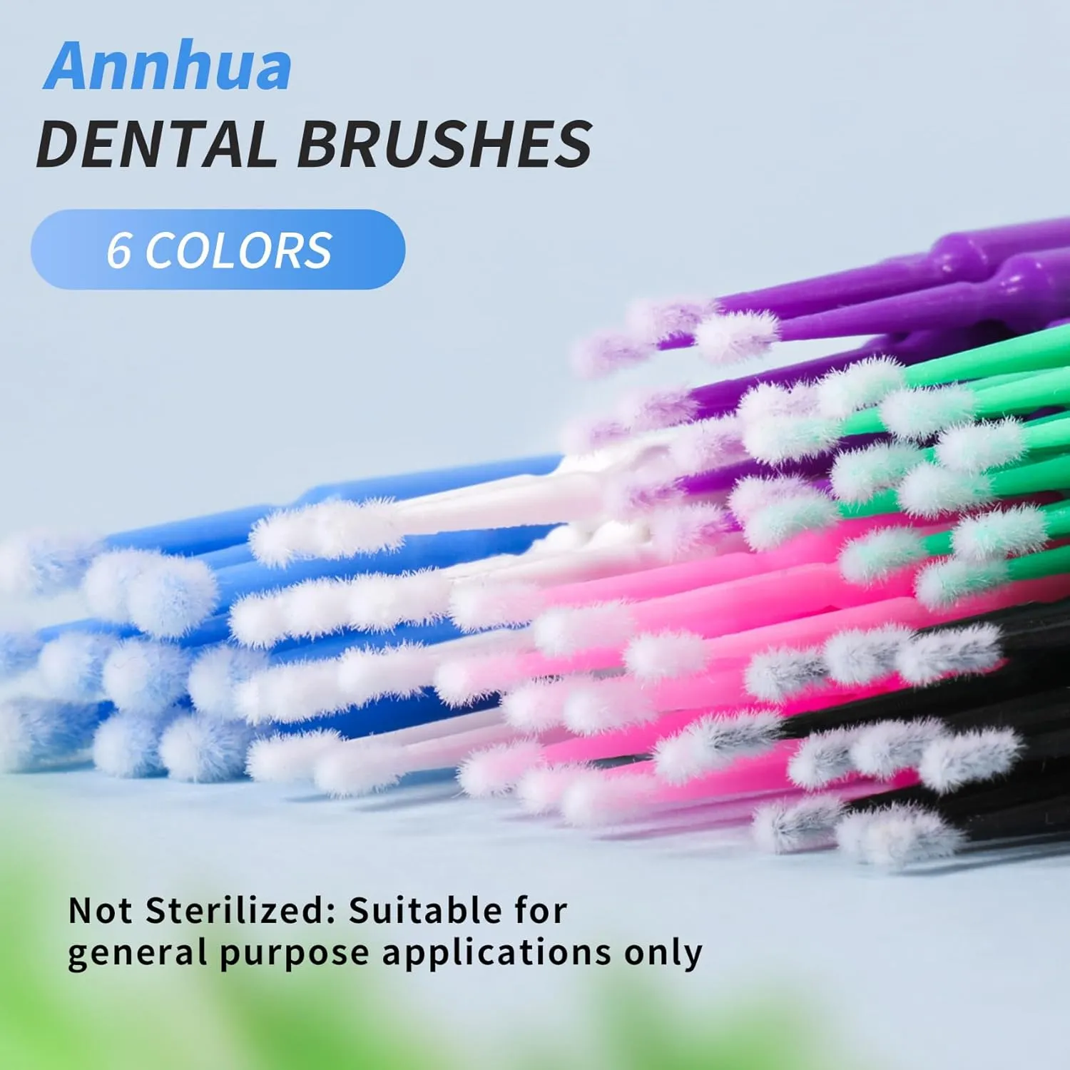 Annhua 400 PCS Disposable Micro Applicators Brush Eyelash Extension Micro Applicators Application Brushes Microfiber Wands for Mascara and Personal Care, Purple