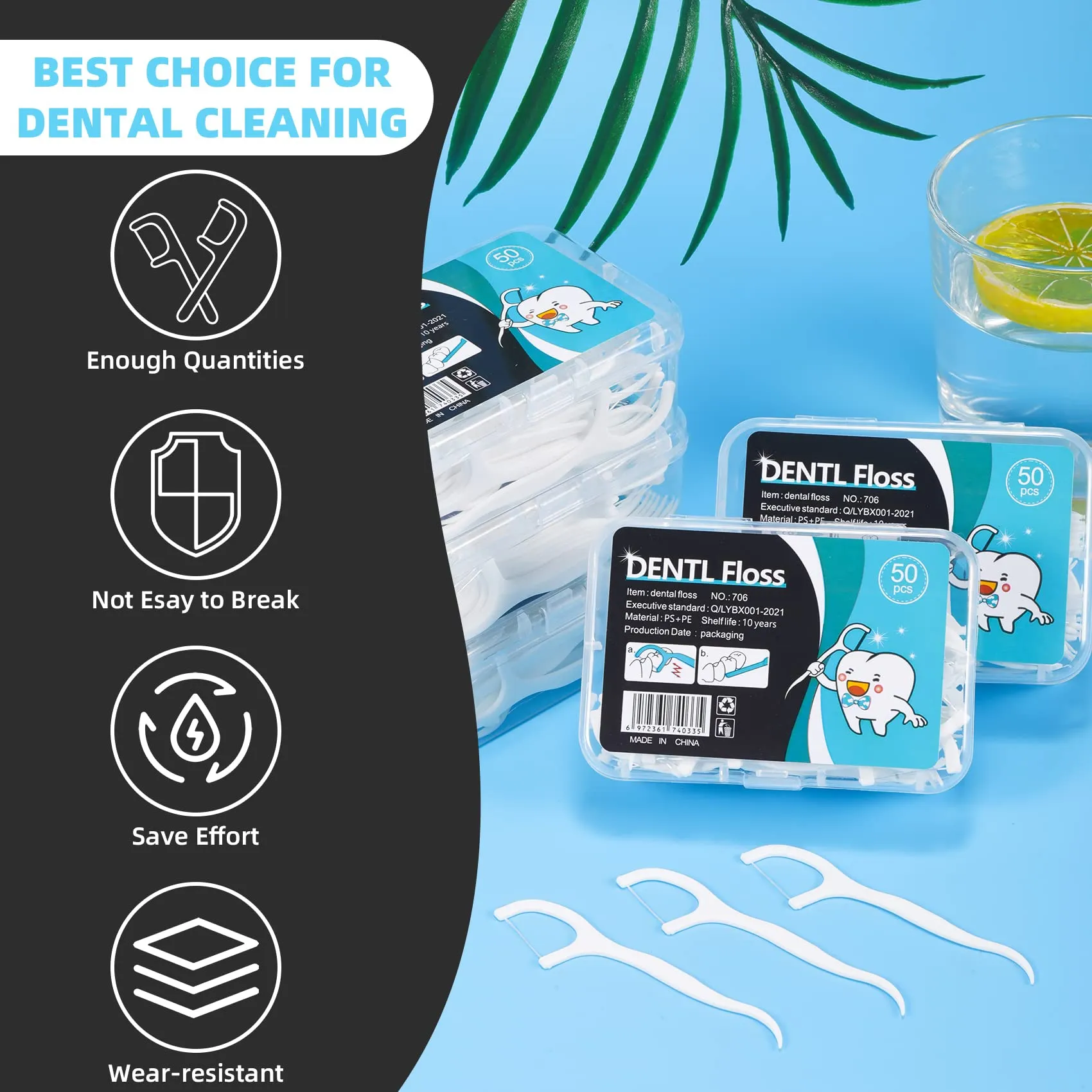 Annhua Dental Floss Picks 100Pcs, Dental Floss, Disposable Dental Toothpick with Storage Box, Teethpick for Home, Office, Travel