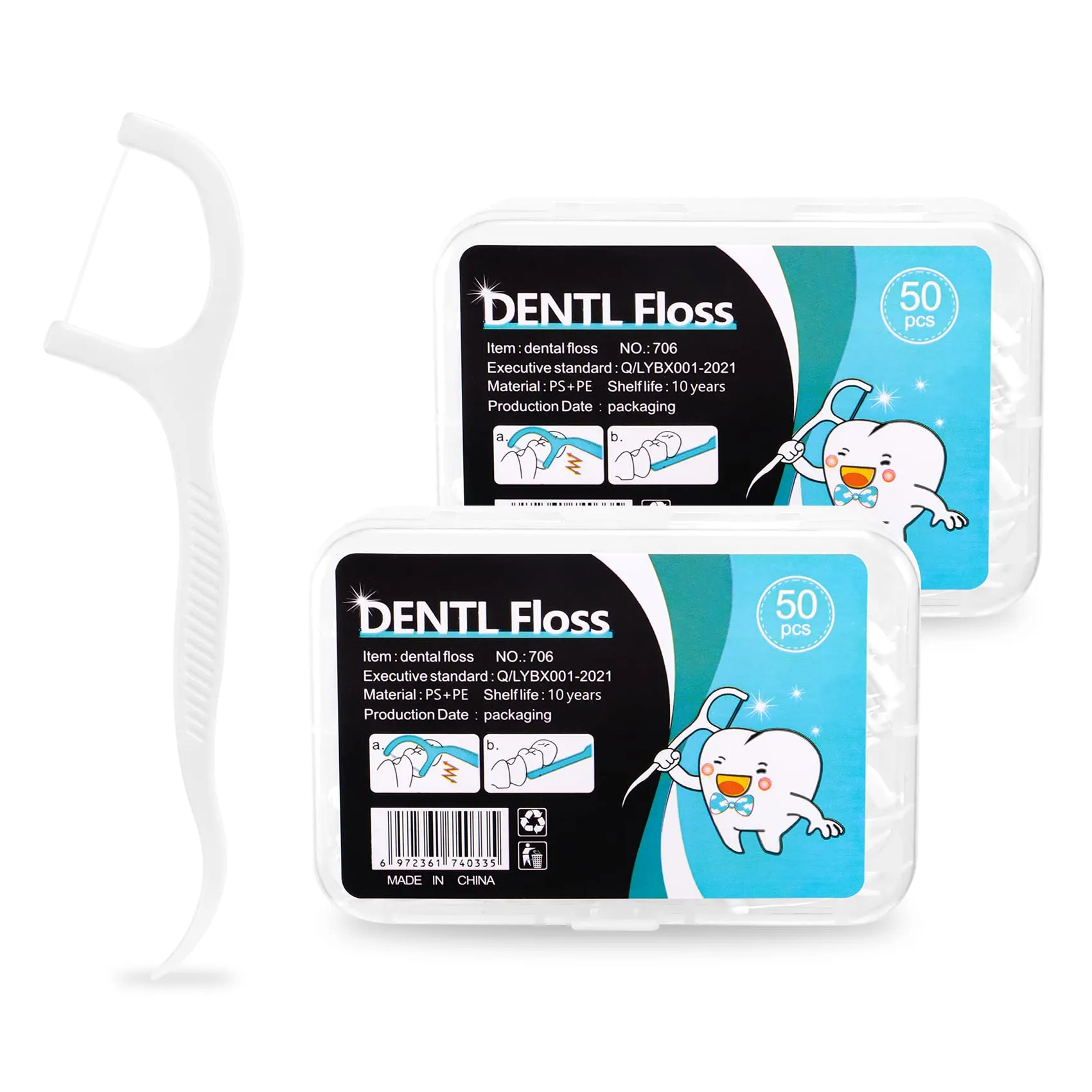 Annhua Dental Floss Picks 100Pcs, Dental Floss, Disposable Dental Toothpick with Storage Box, Teethpick for Home, Office, Travel