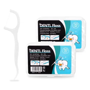 Annhua Dental Floss Picks 100Pcs, Dental Floss, Disposable Dental Toothpick with Storage Box, Teethpick for Home, Office, Travel