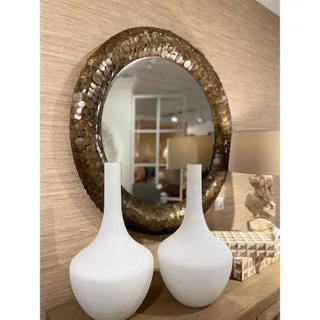 Antique Brass Coin Mirror