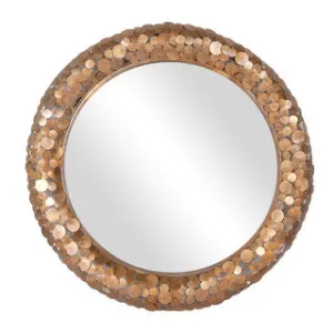 Antique Brass Coin Mirror
