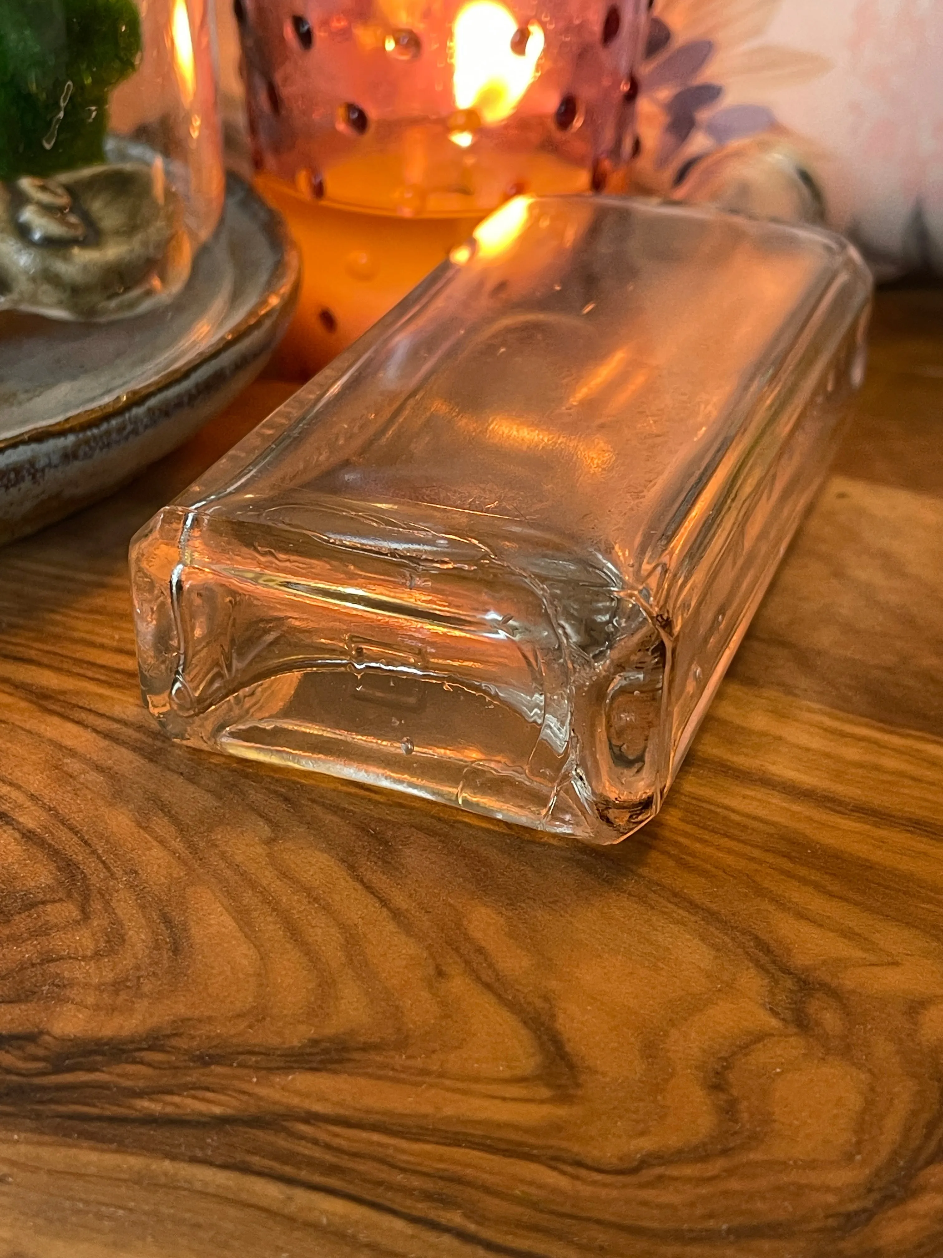 Antique Glass Medicine Bottle, embossed O.F. Woodward, Leroy, NY