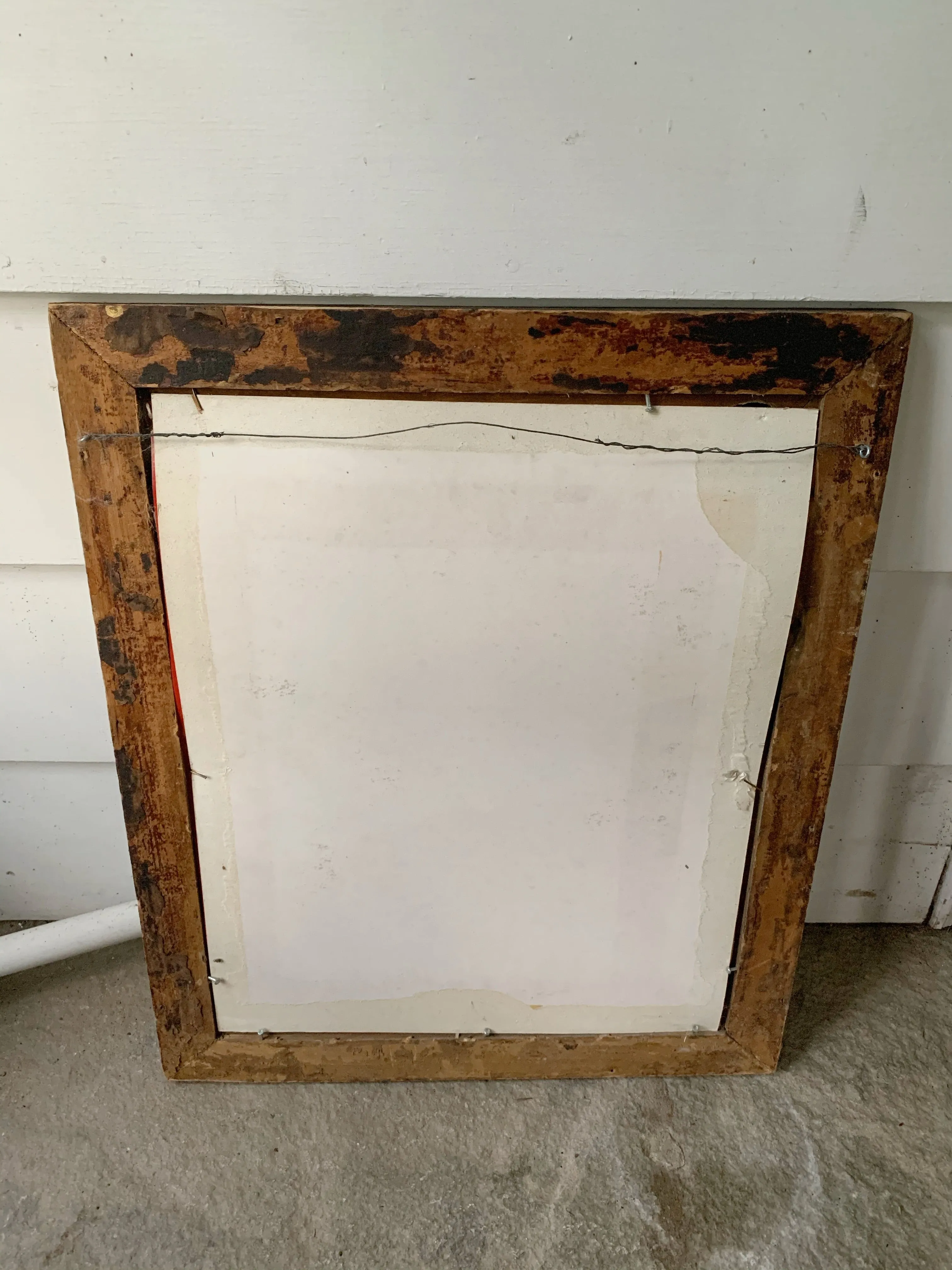 Antique Large Wood Victorian Bronze Frame