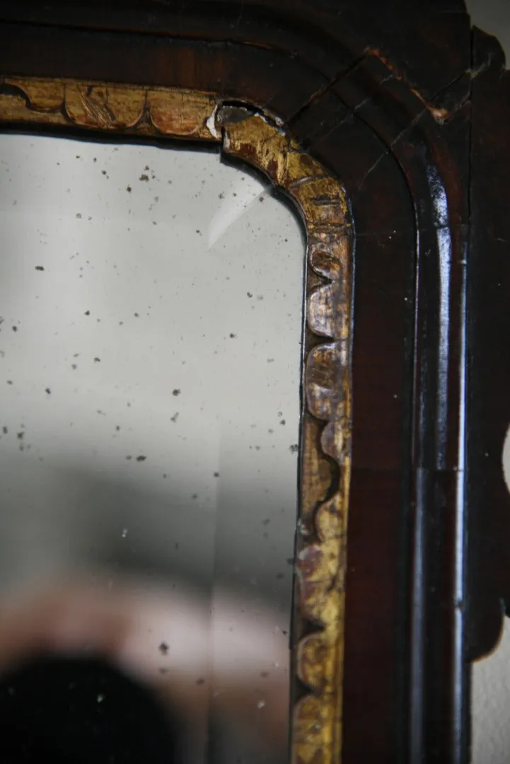 Antique Mahogany Fret Cut Mirror
