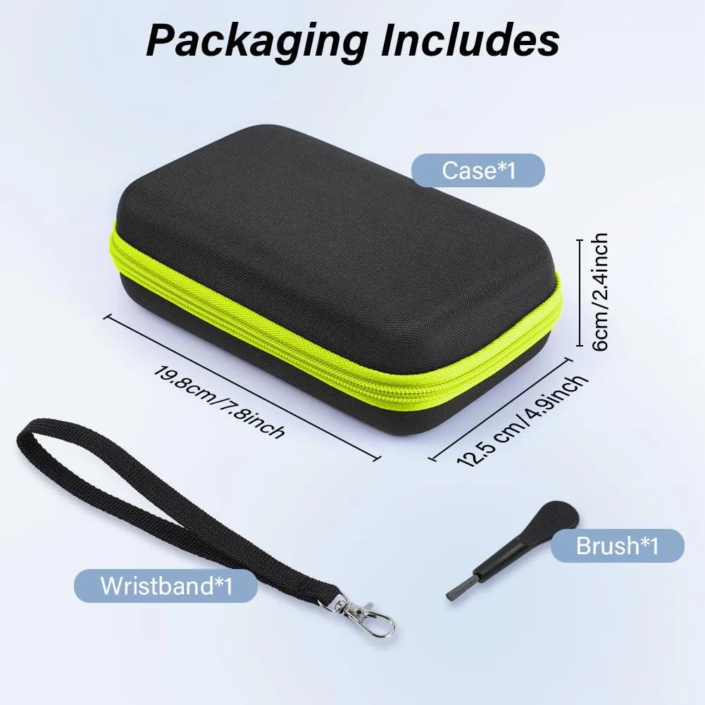 AOGOE Case for Philliips O Blade QP2520/30/70/90, QP2620/30, QP2724, QP2824/30/34, QP6550 Electric Shaver Protective Case, EVA Hard Case Leather with Sponge