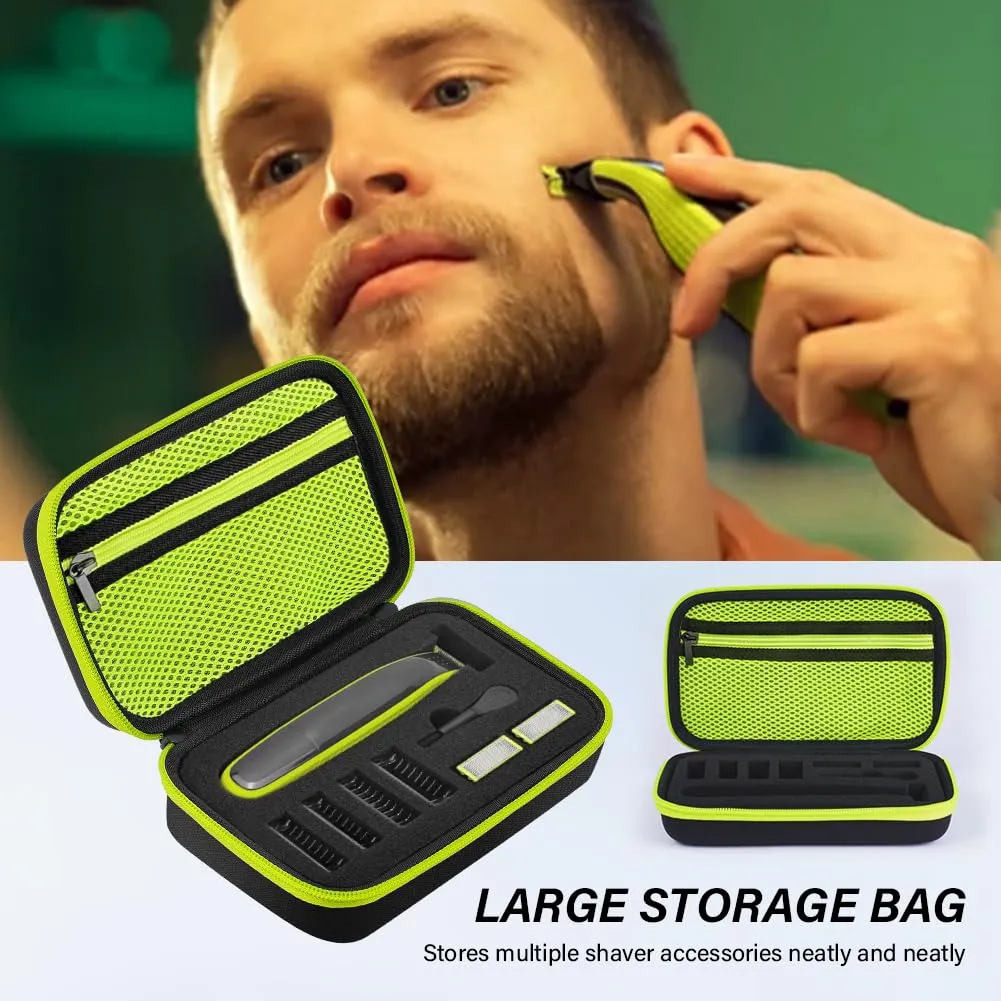 AOGOE Case for Philliips O Blade QP2520/30/70/90, QP2620/30, QP2724, QP2824/30/34, QP6550 Electric Shaver Protective Case, EVA Hard Case Leather with Sponge