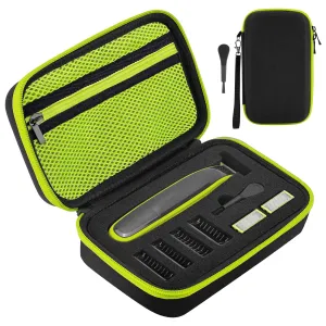 AOGOE Case for Philliips O Blade QP2520/30/70/90, QP2620/30, QP2724, QP2824/30/34, QP6550 Electric Shaver Protective Case, EVA Hard Case Leather with Sponge