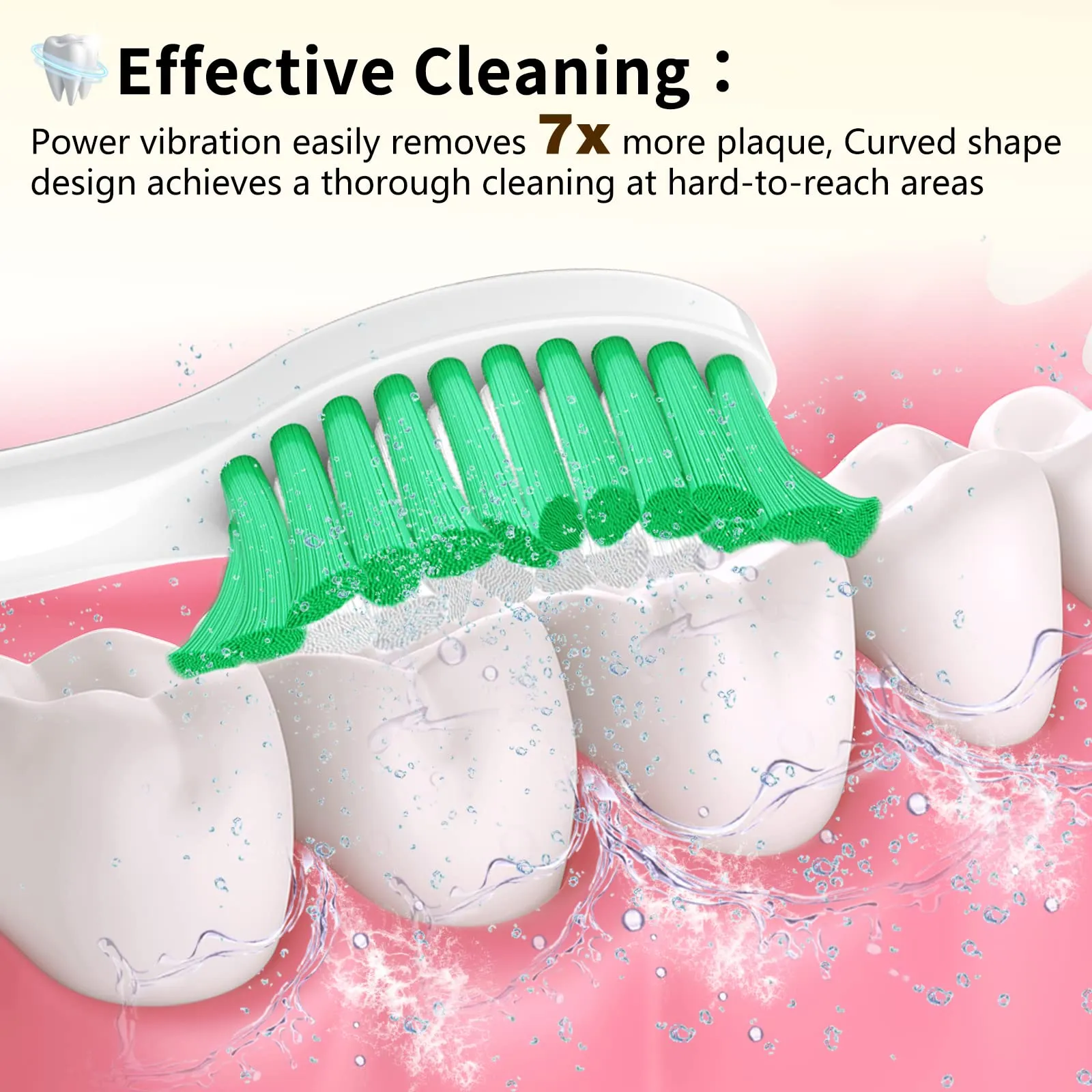 Aoremon Replacement Toothbrush Heads for Philips Sonicare E-Series Essence HX7022/66 and other Screw-on Electric Toothbrush Model, 6 Pack Green