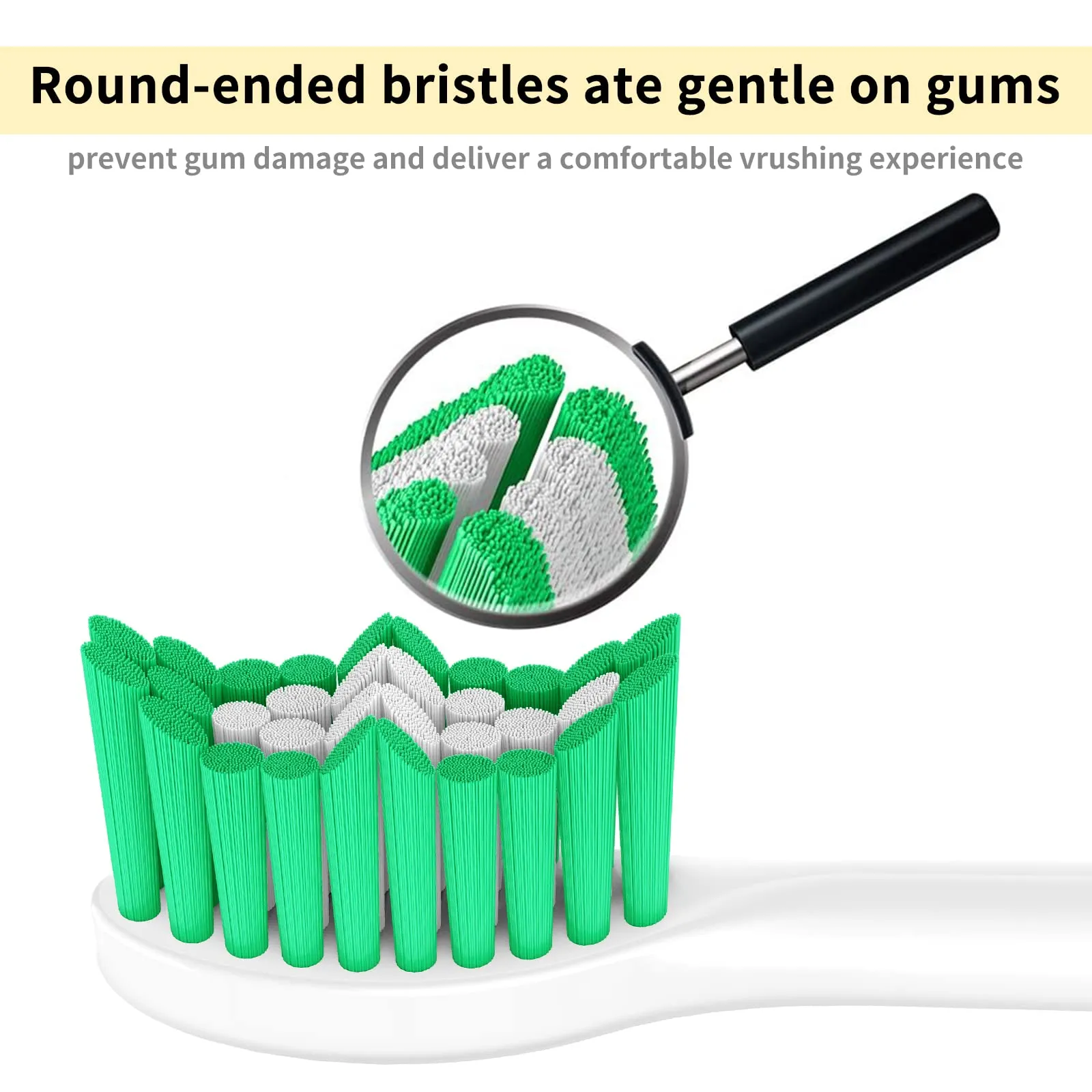 Aoremon Replacement Toothbrush Heads for Philips Sonicare E-Series Essence HX7022/66 and other Screw-on Electric Toothbrush Model, 6 Pack Green