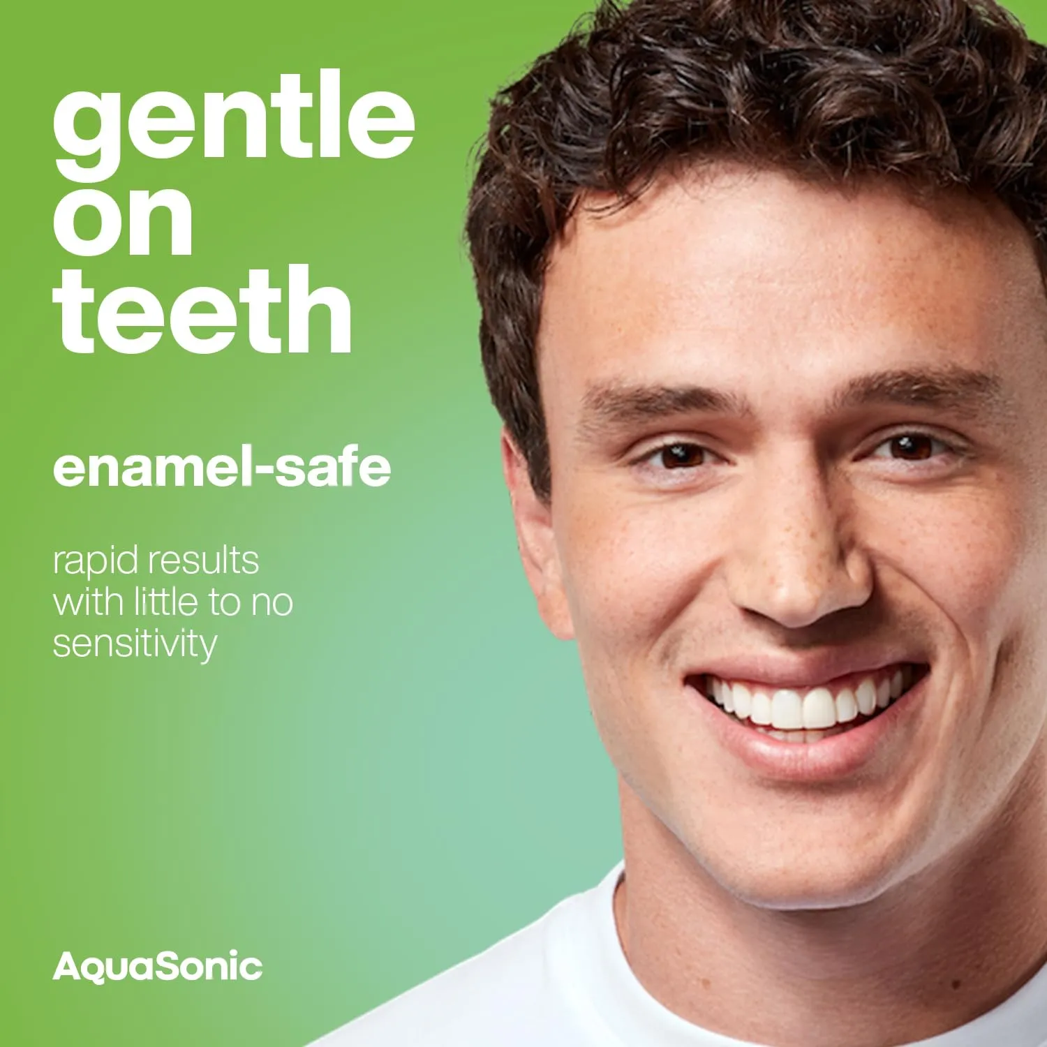AquaSonic Professional Teeth Whitening Strips - Enamel Safe Teeth Whitening with Hydrogen Peroxide - Easy to Use, Non-Slip, Affordable & Effective (Spearmint) Spearmint