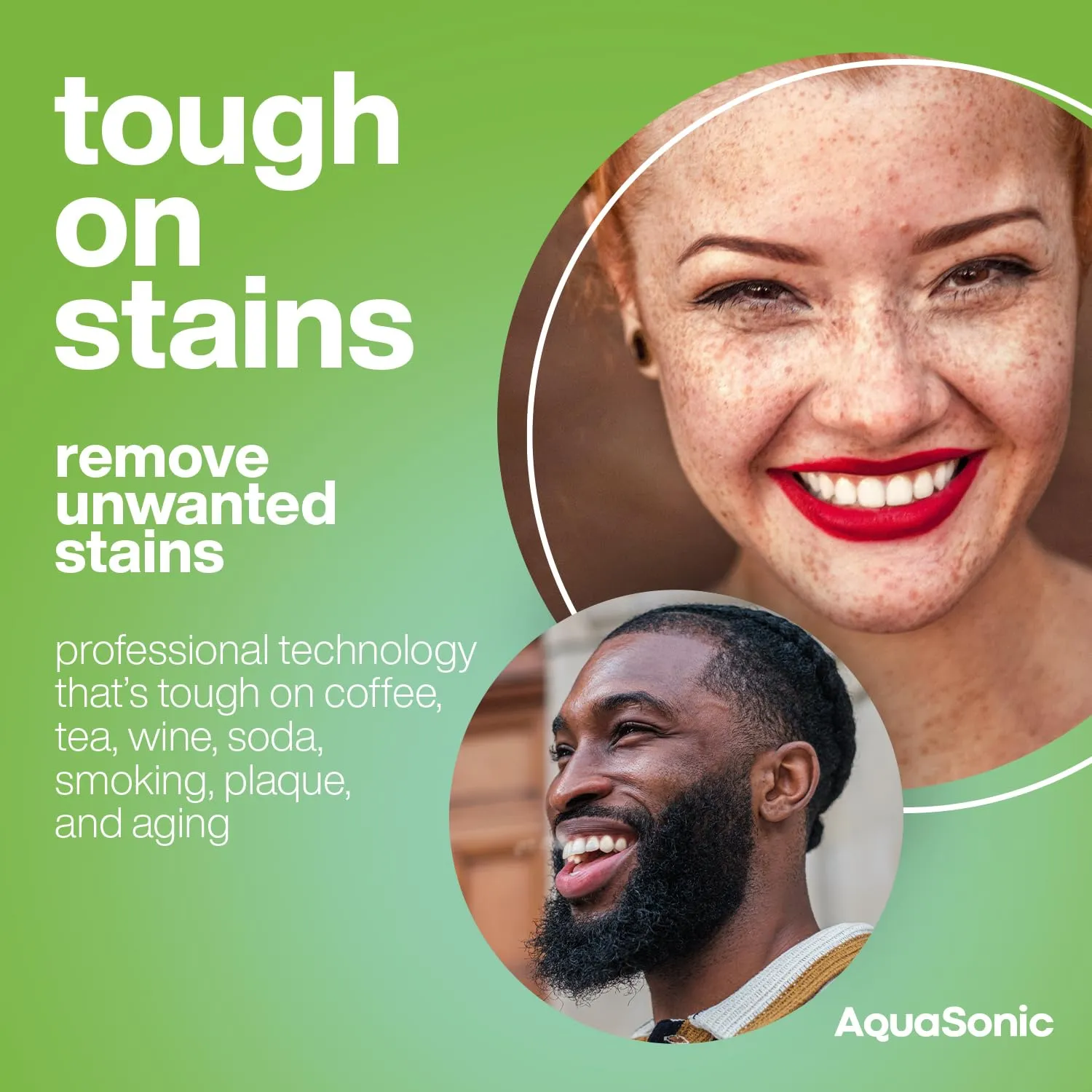 AquaSonic Professional Teeth Whitening Strips - Enamel Safe Teeth Whitening with Hydrogen Peroxide - Easy to Use, Non-Slip, Affordable & Effective (Spearmint) Spearmint